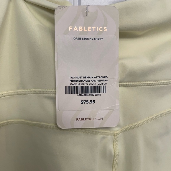FABLETICS LEMON YELLOW LEGGINGS SIDE POCKETS! New! XXL - Picture 7 of 9